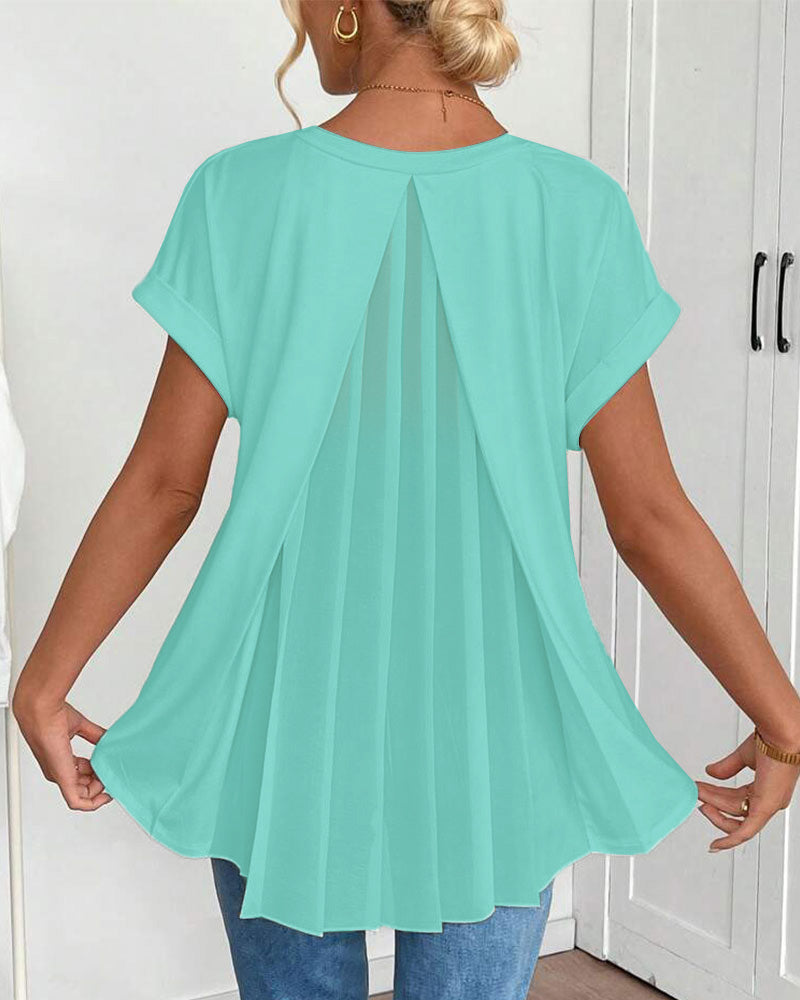 Liyanna - Patchwork Short Sleeve T-Shirt