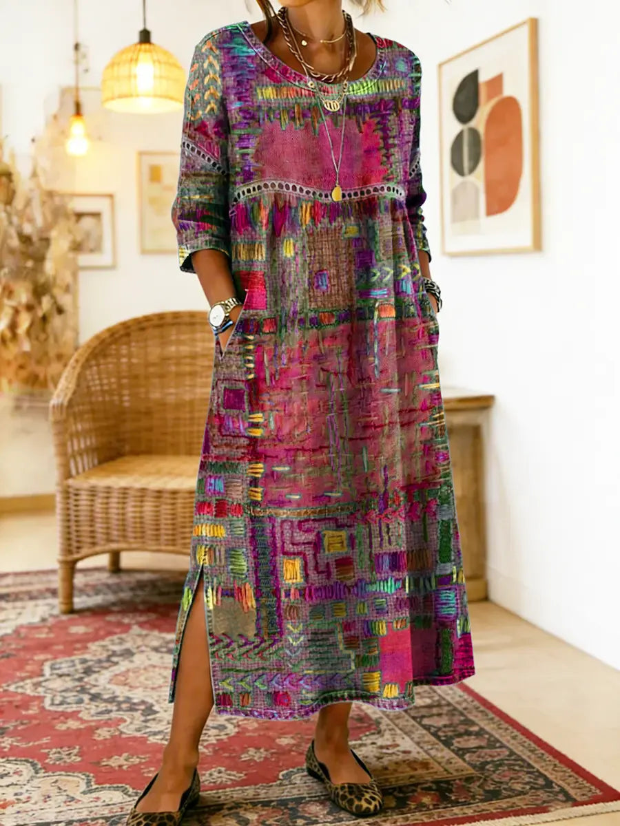 Nihada - Artistic Flared Midi Dress