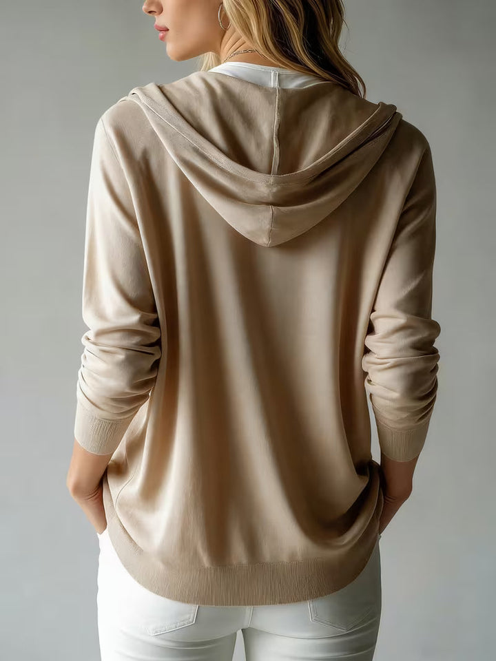 Avila - Long Sleeved Button Hooded Cardigan