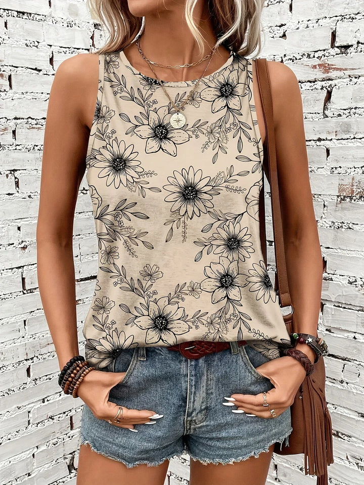 Lilou - Casual Summer Top With Floral Print