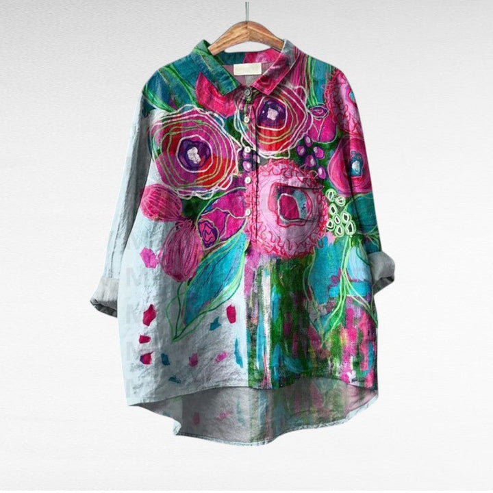 Shania - Oversized Long Sleeve Blouse