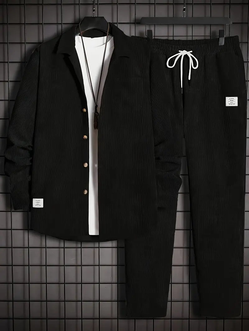 Podolak - Autumn And Winter Long Sleeved Shirt With Loose Trousers