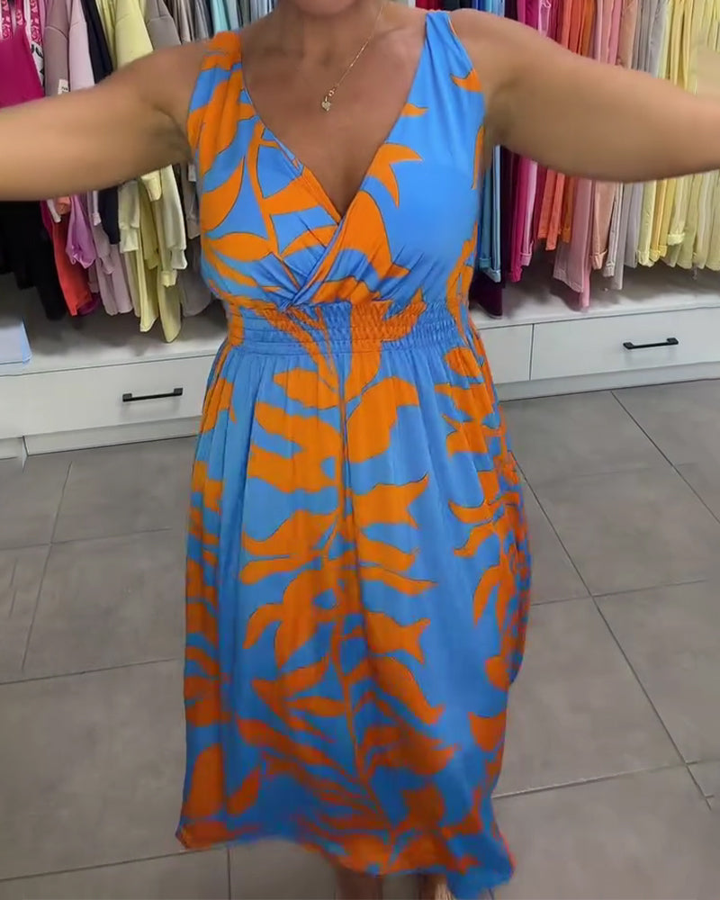 Kealia - Floral Print Dress With Smocked Waist