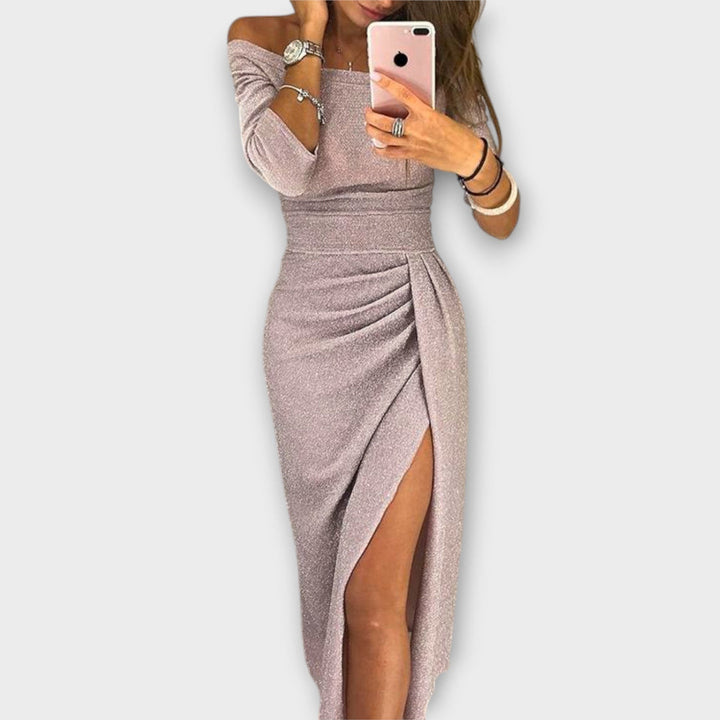 Minjee -  Elegant Off-Shoulder Dress