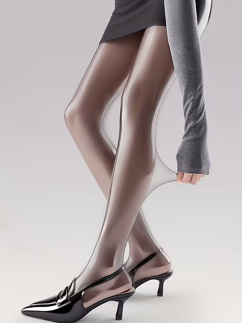 Bekah - High Shine Stretch Footed Tights