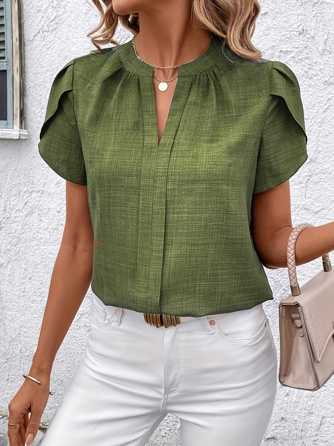 Kacey - Short Sleeve V-Neck Shirt