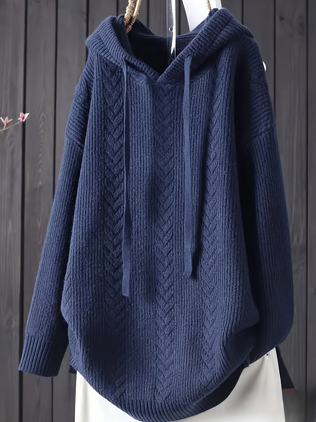Genivee - Casual Long Sleeve Knitted Hoodie