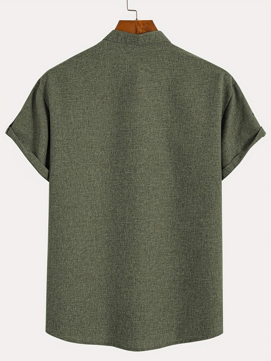 Elliott - Elegant Short Sleeve Shirt With Stand Collar