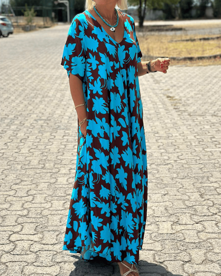 Gomez - Casual Floral Print Maxi Dress