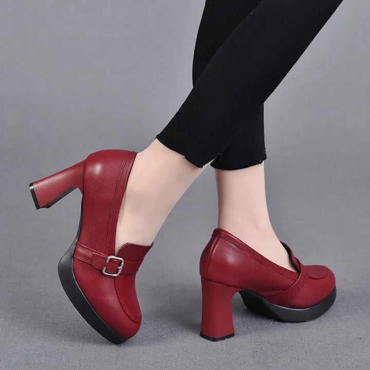 Zabravica - Versatile Leather Heeled Shoes