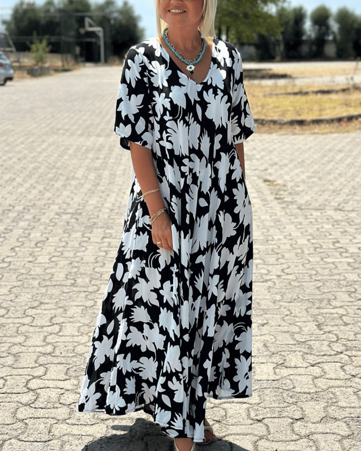 Gomez - Casual Floral Print Maxi Dress