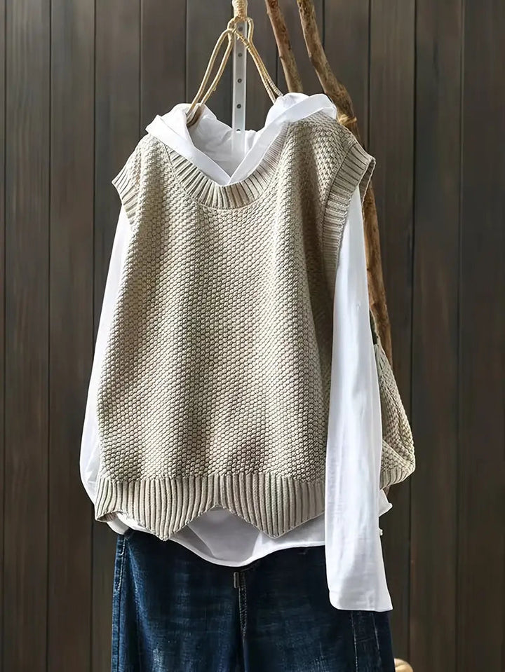 Ramona -  Round Neck Knitted Sweater