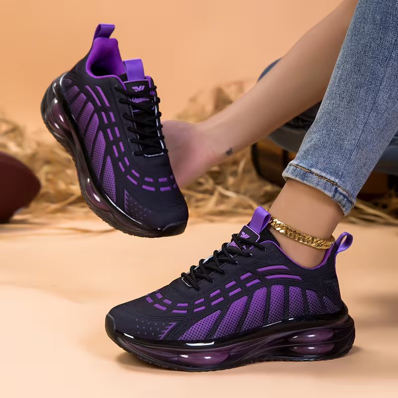 Vesperzone - Sneakers With Gradient Panels and Chunky Soles