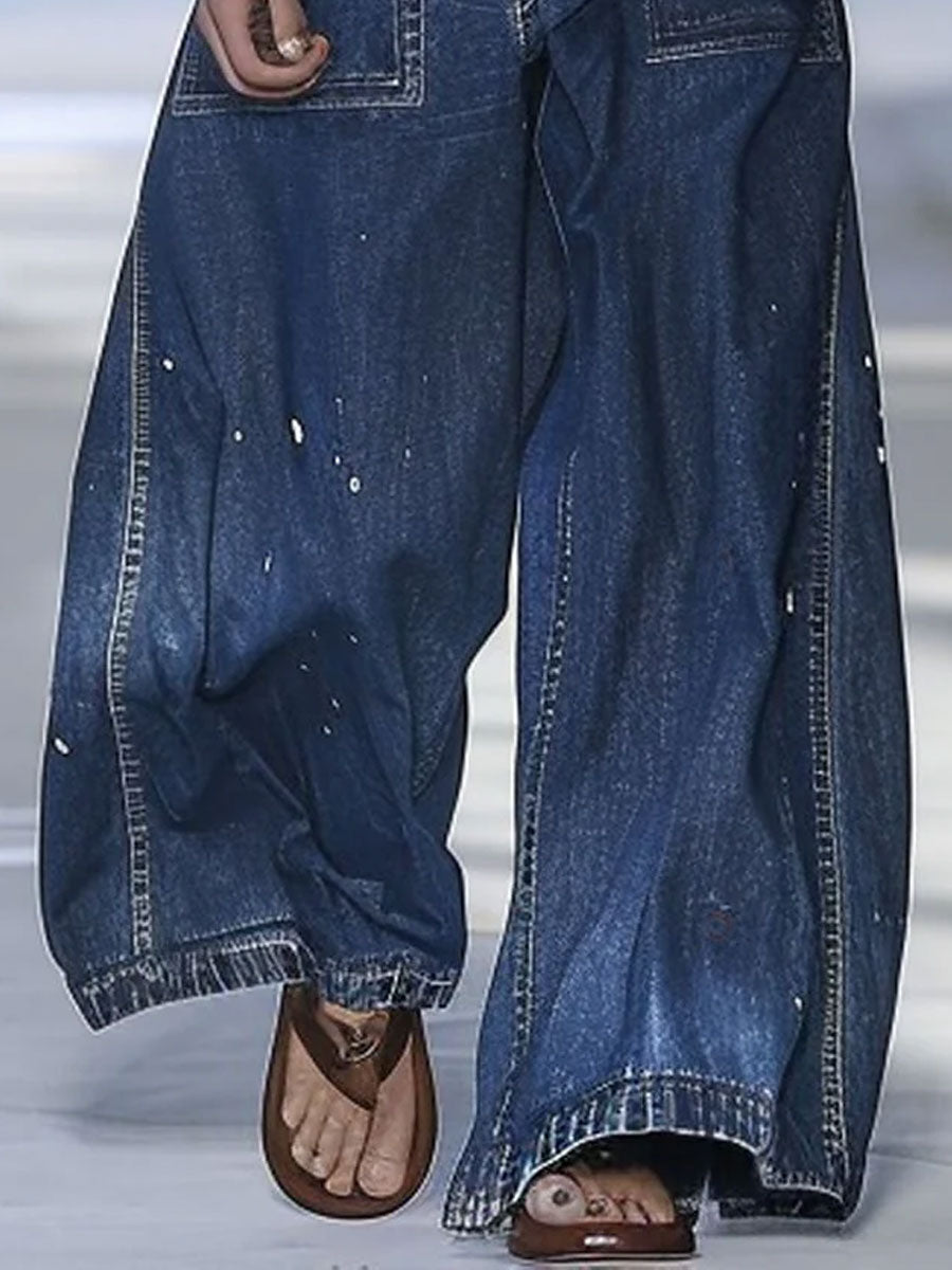 Azize - Loose fit Multi-Pocket Denim Jeans
