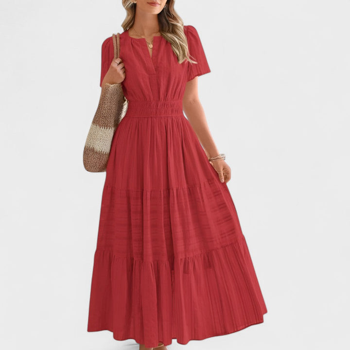 Maura - Summer Short Sleeve Maxi Dress