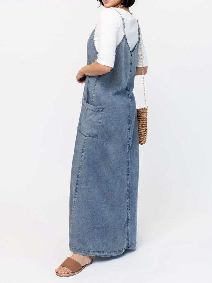 Éricaa - Loose Fit Denim Maxi Dress