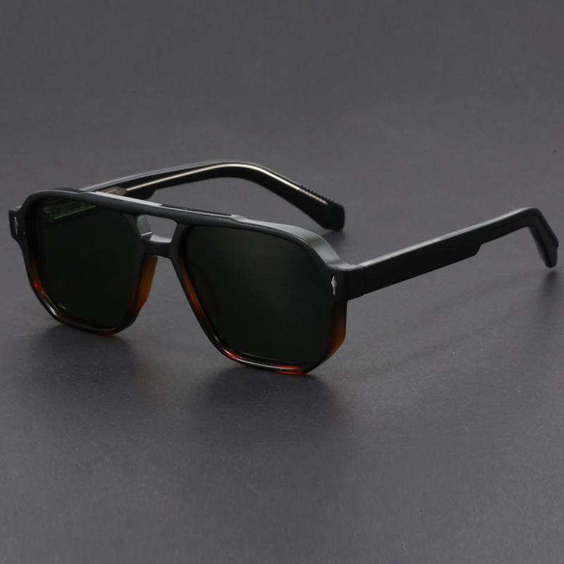 Kieran - Dual-Tone Square Frame Sunglasses