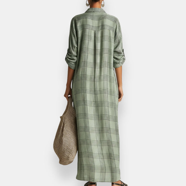 Massiel - Checkered Shirt Dress