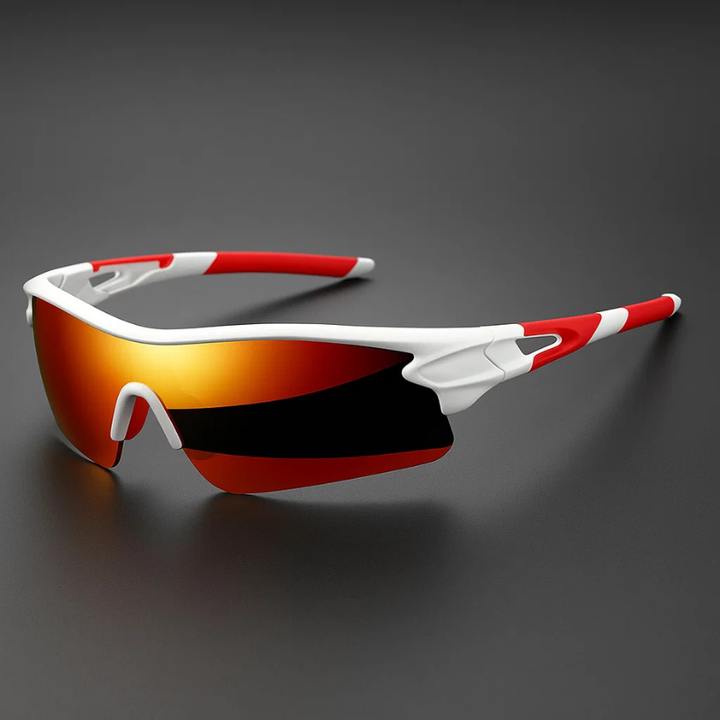 Orionflex - Mirrored Wraparound Sports Cycling Sunglasses