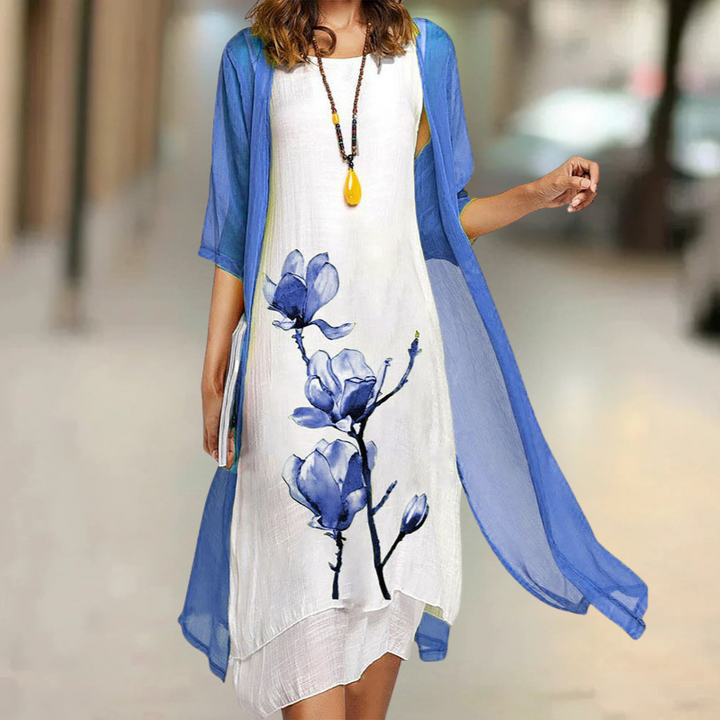 Nasira - Roud Neck Long Cotton Dress