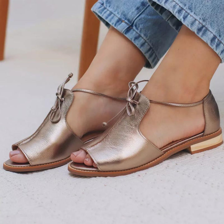 Helgard - Lace-up Flat Sandals