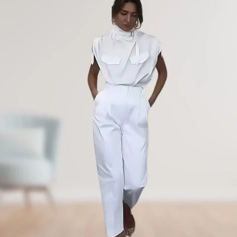 Reinhild - Blouse And Trousers Two Piece Set