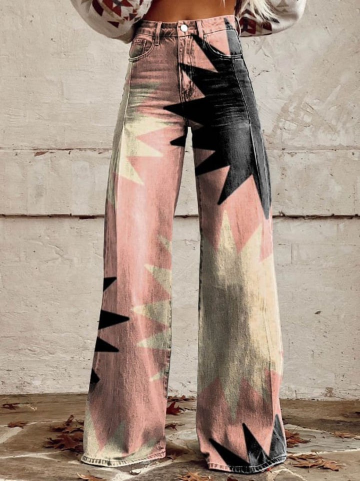 CZARINA - GEOMETRIC WIDE-LEG PANTS