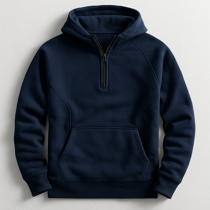 Vesperguard - Quarter Zip Hooded Long Sleeve Sweatshirt