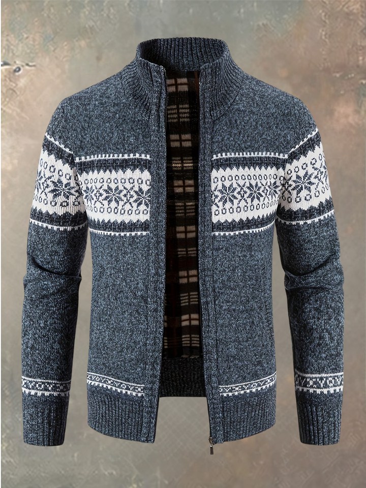 Oriaorandra - Comfortable Zip-Up Knit Cardigan