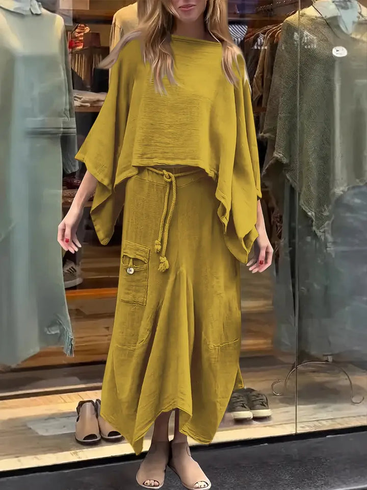 Phonsen - Premium Top And Skirt Set