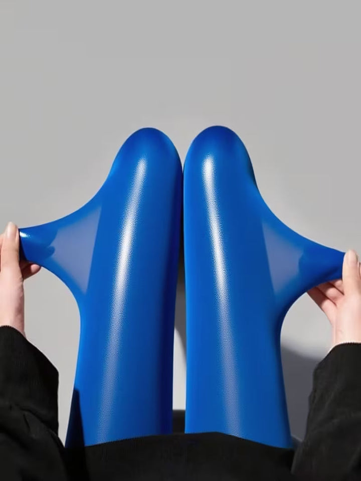 Bekah - High Shine Stretch Footed Tights