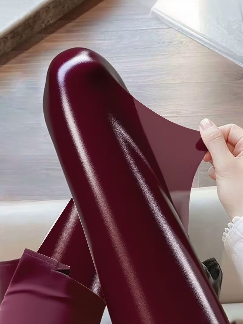 Bekah - High Shine Stretch Footed Tights