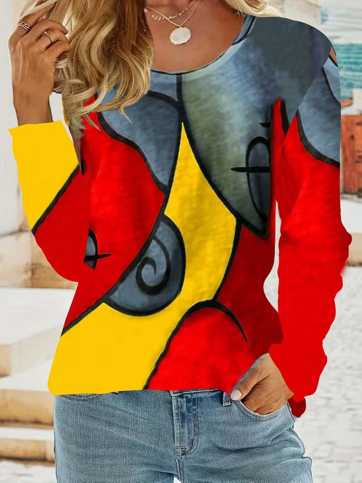 Vespis - Abstract Geometric Print Top