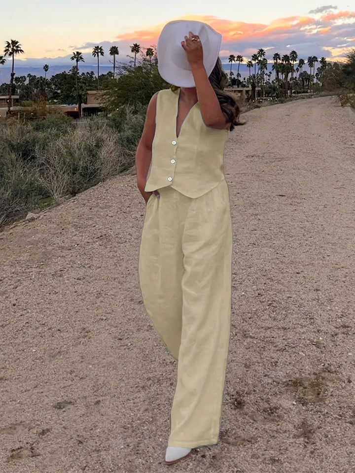 Jorja - Elegant Sleeveless Two Piece Outfit Set