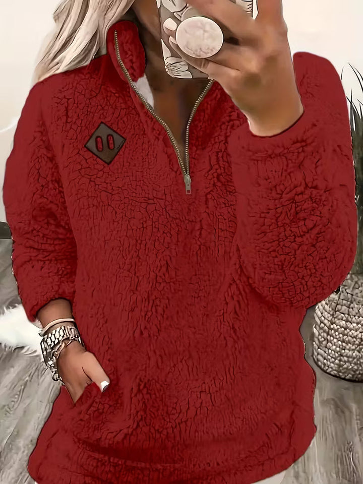 Humera - Elegant Long Sleeve Zip Up Jacket