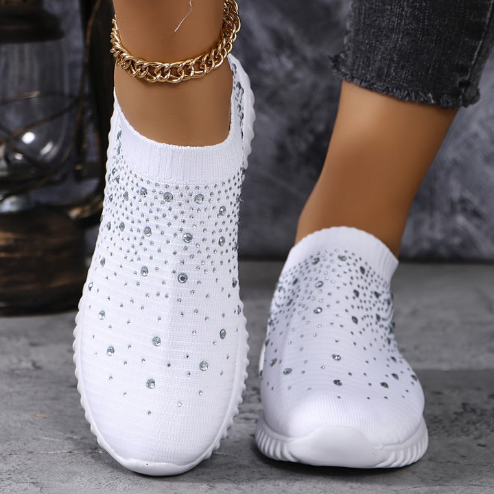 Noveuuya - Comfortable Sneaker With Rhinestone