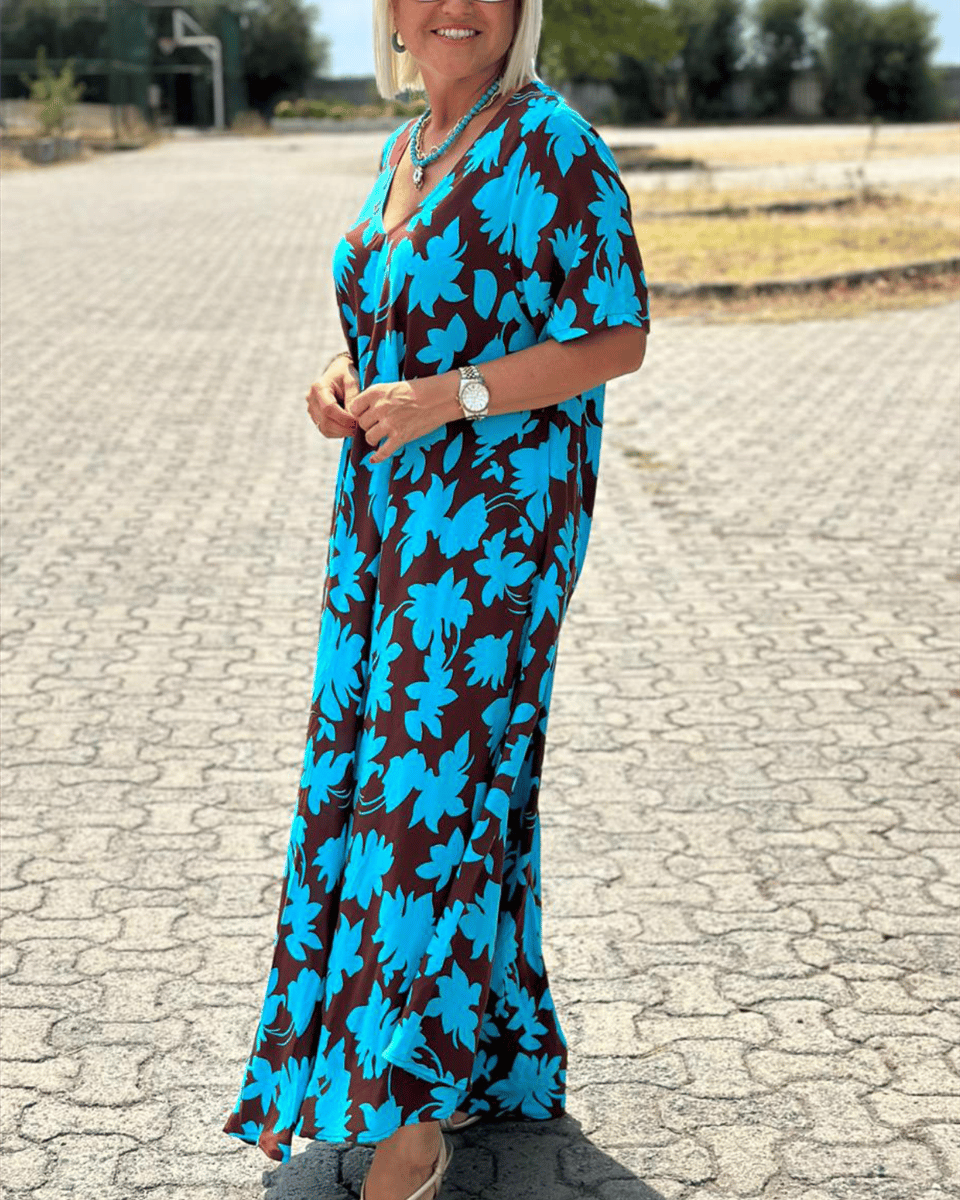 Gomez - Casual Floral Print Maxi Dress