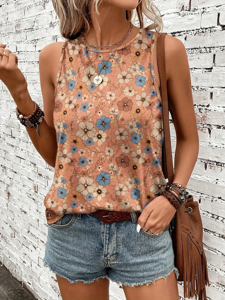 Lilou - Casual Summer Top With Floral Print