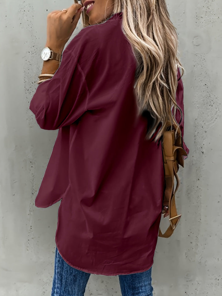 Aziza - Classic Long Sleeve Shirt With Button
