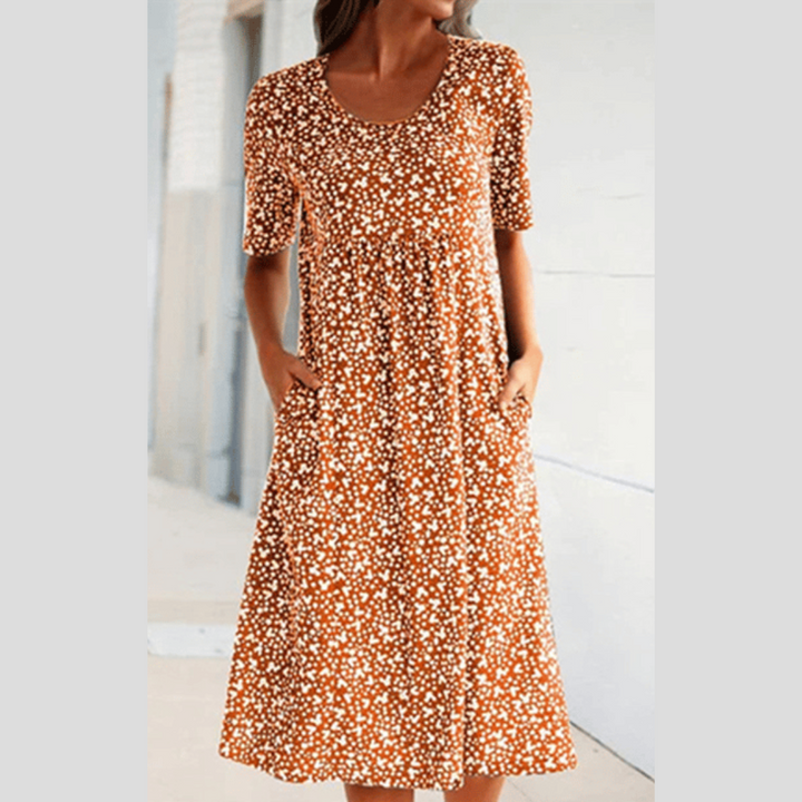 Wilda - Stylish Midi Dress With Floral Print