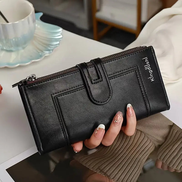 Voltwave - Leather Wallet With Double Zipper