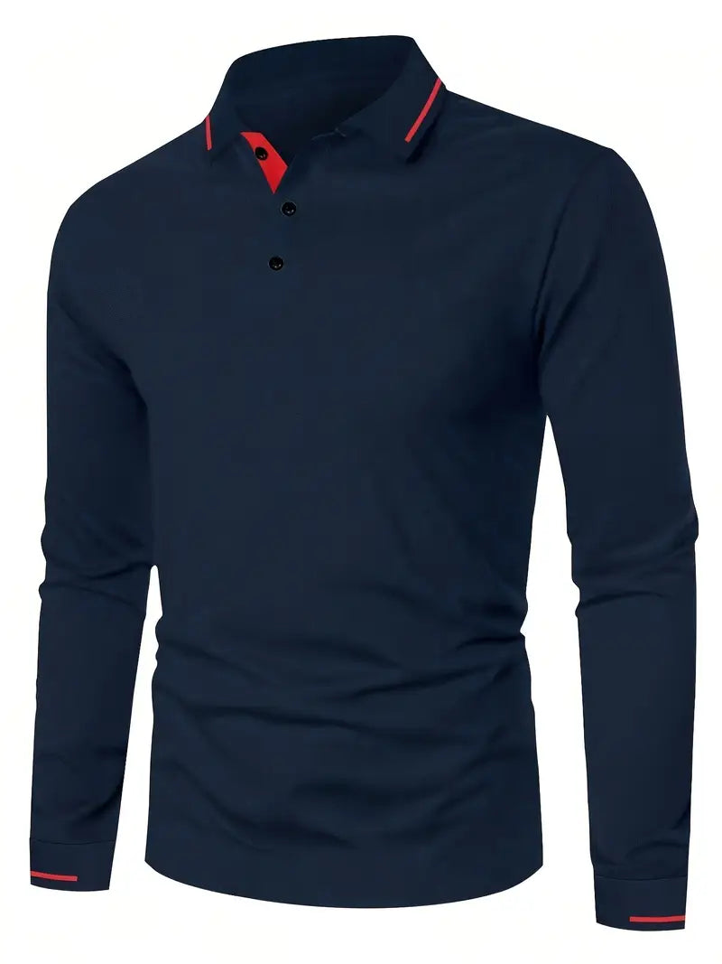 Karunaratne - Stylish Long Sleeve Polo Shirt
