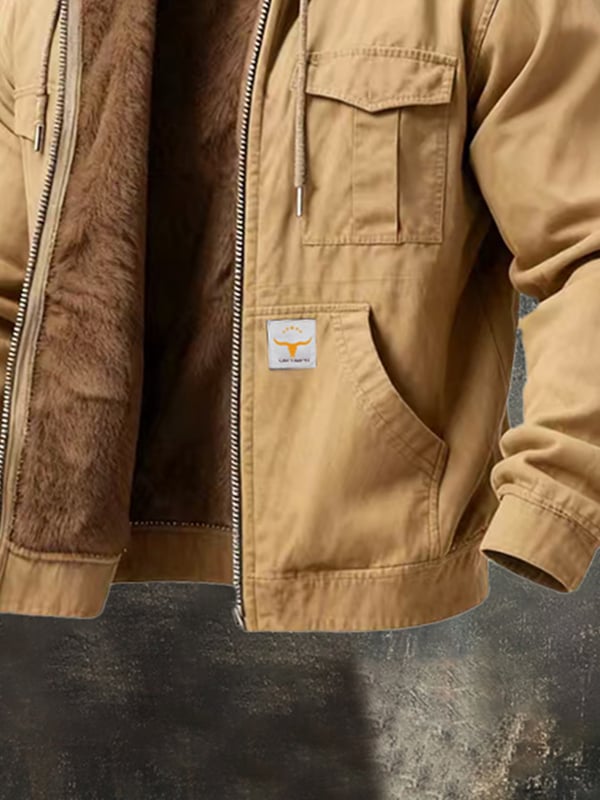 Riccardo - Retro Outdoor Hoodie Jacket With Pocket