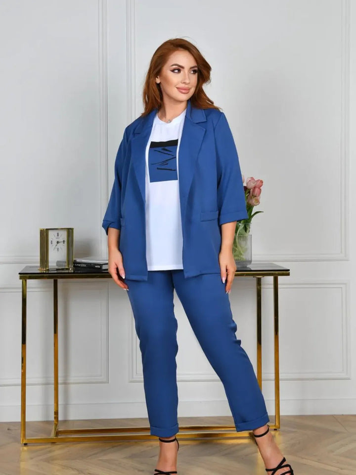 Yafit - Elegant Blazer And Pant Set