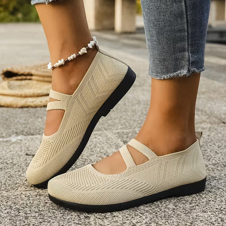 Kethryn - Mary Jane Knit Slip On Shoes