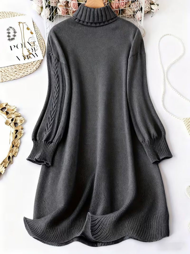 Zaraina - Comfortable Long Sleeve Sweater Dress
