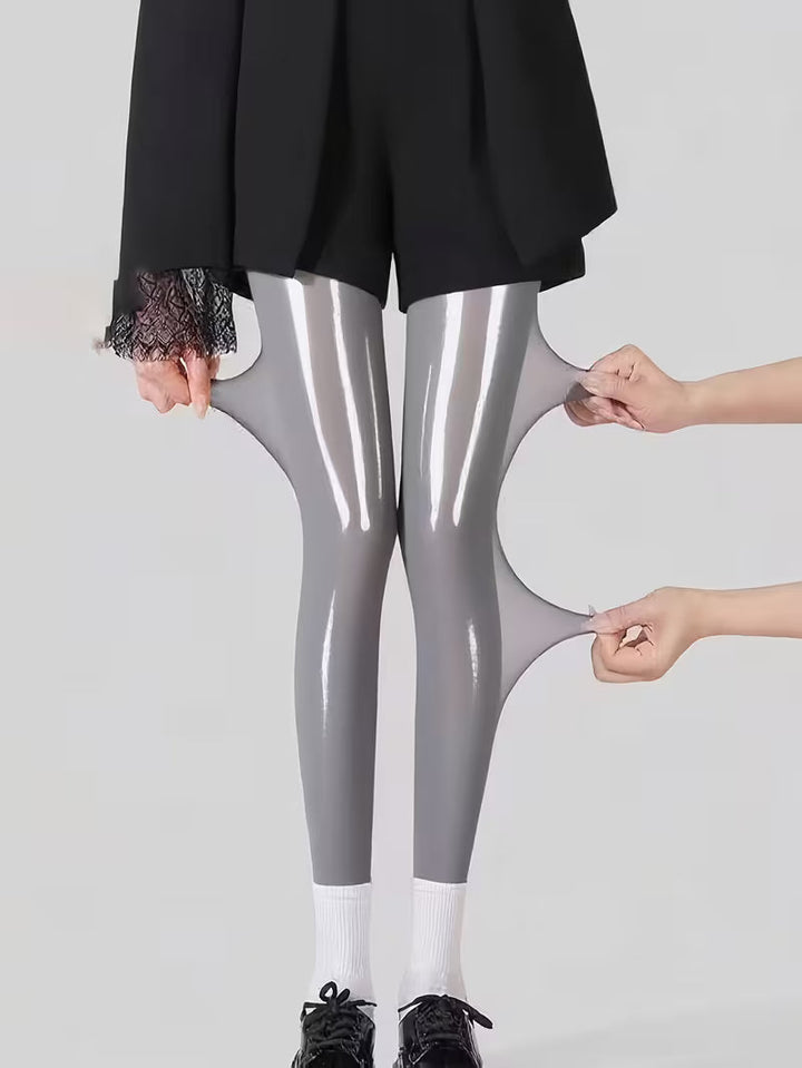 Bekah - High Shine Stretch Footed Tights