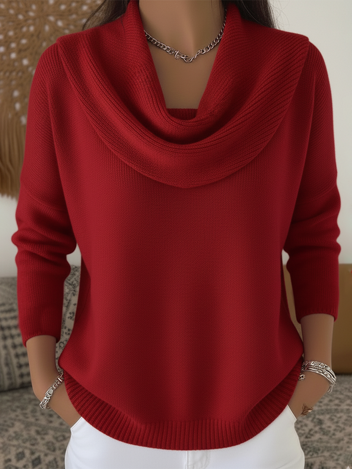 Carolia - Stylish Cowl Collar Sweater