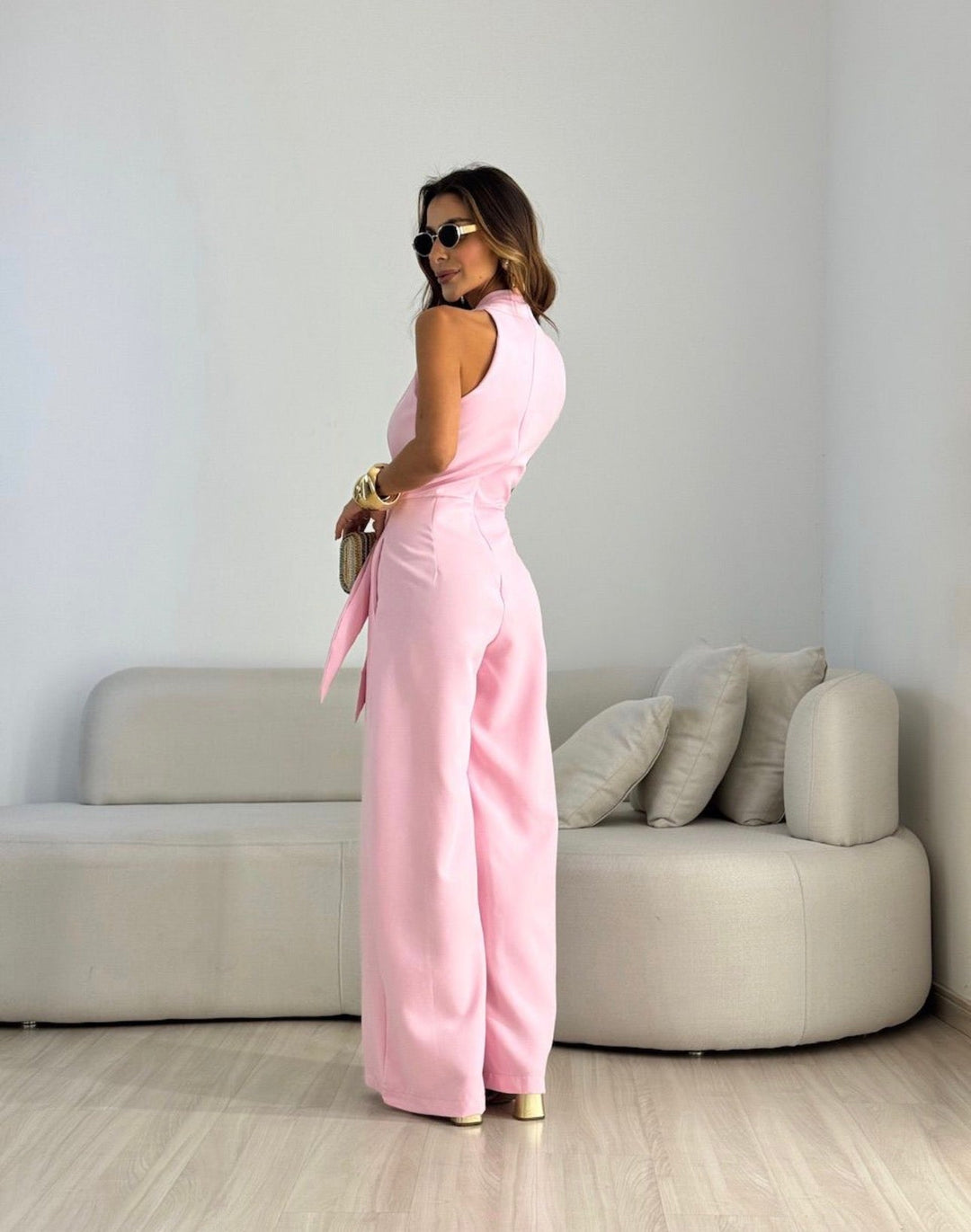 Shabrina - Wide Leg Sleeveless Jumpsuit