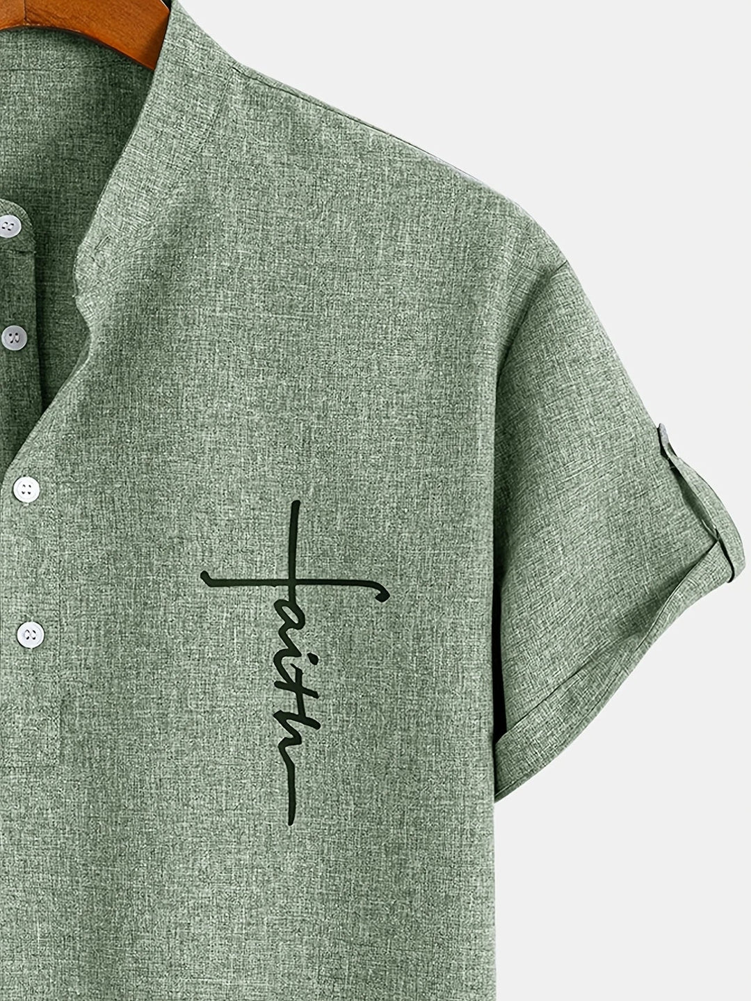 Elliott - Elegant Short Sleeve Shirt With Stand Collar